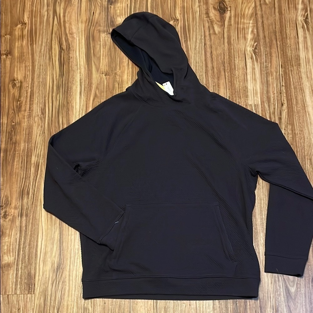 All in motion women large Hoodie pullover charcoal grey zipper pocket NWT